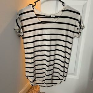 Black and White Striped Top